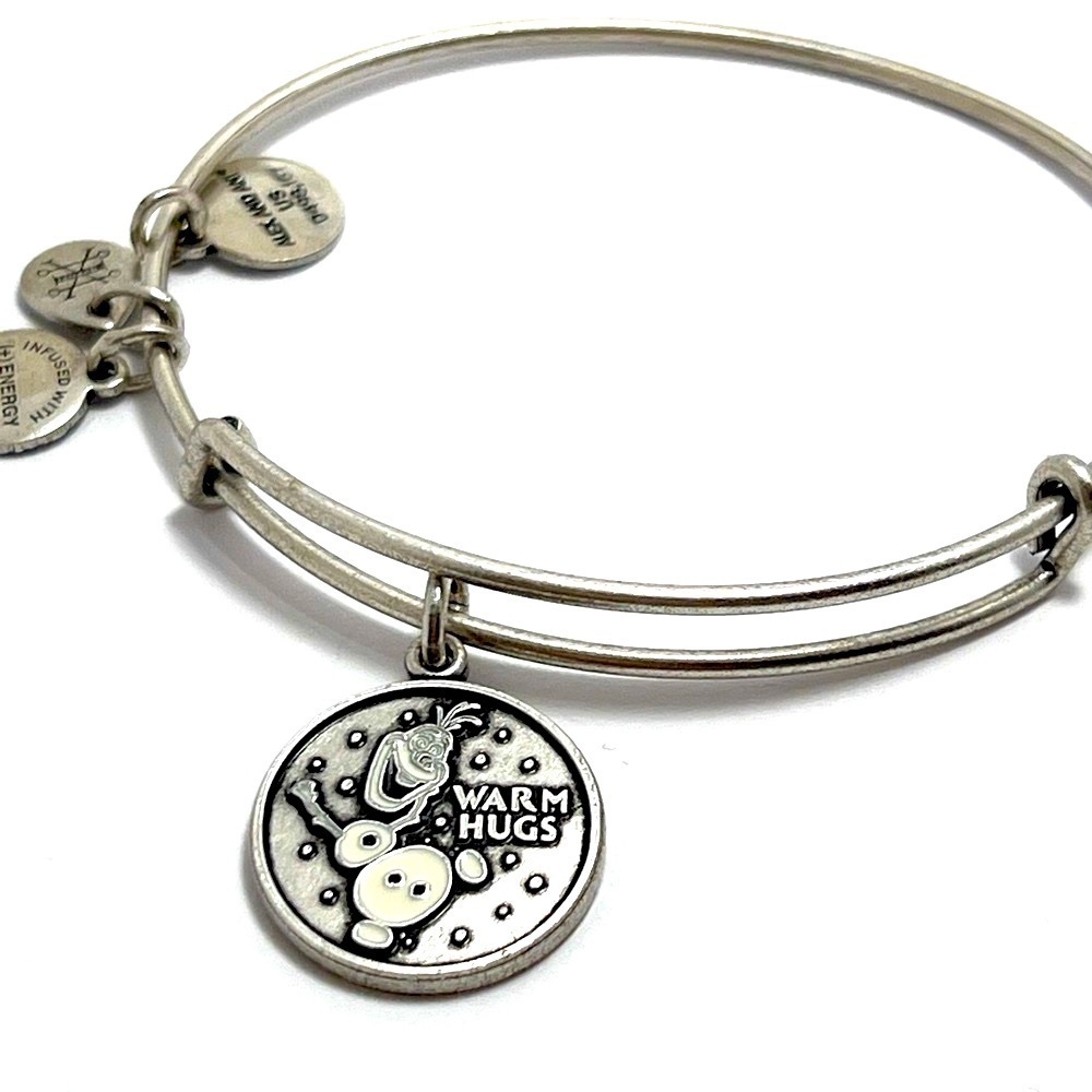 Alex and Ani Disney Frozen Olaf Expandable bracelet. Russian silver finish.